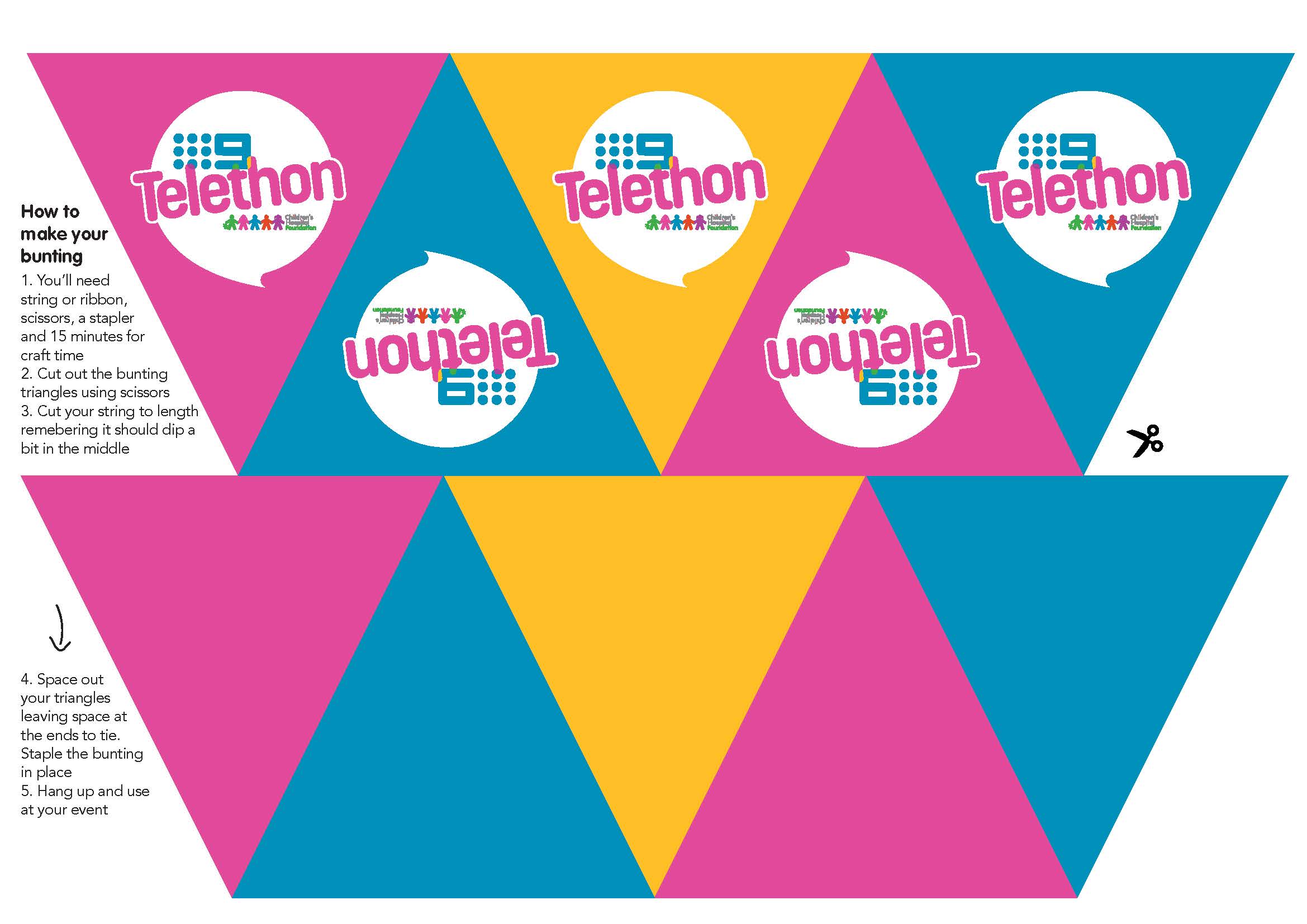 Bunting Telethon Parties