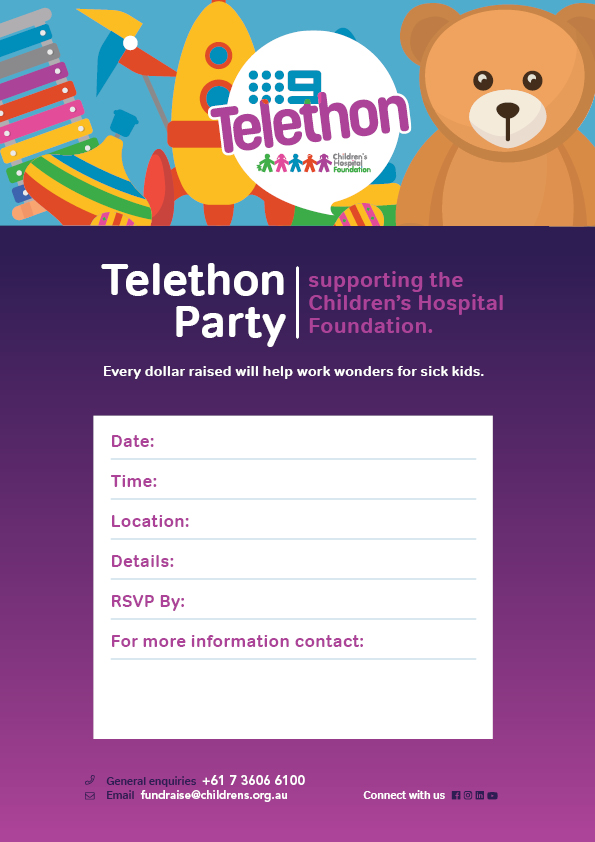 Telethon Party Promotion Invitation Poster 2